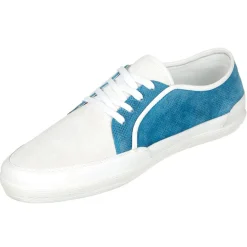 Baskets en Velours de Cuir bleu/blanc