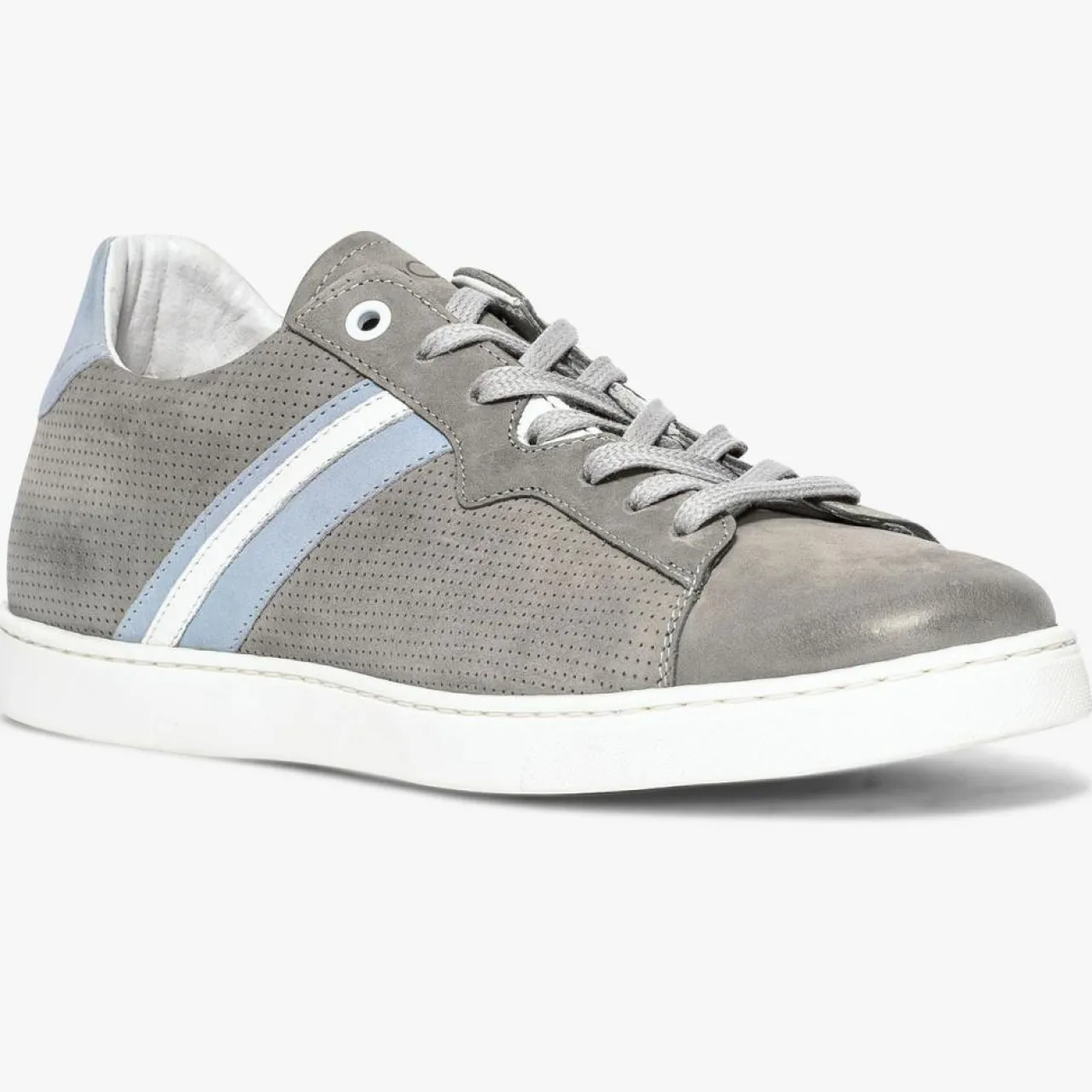 Baskets en Velours de Cuir Koumac grises