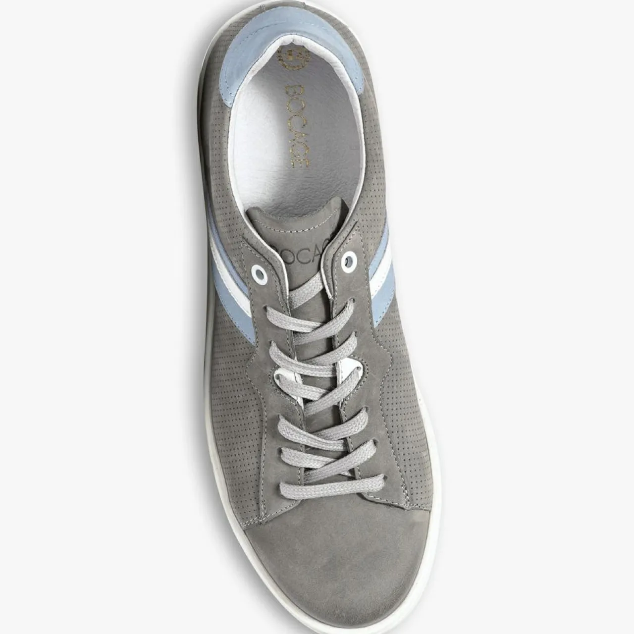 Baskets en Velours de Cuir Koumac grises