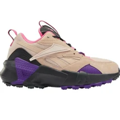 Baskets en Velours de Cuir & Mesh Aztrek Double Mix T rose/violet