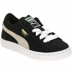 Baskets en Velours de Cuir à lacets noires