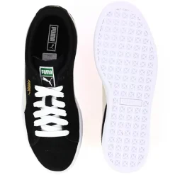 Baskets en Velours de Cuir à lacets noires