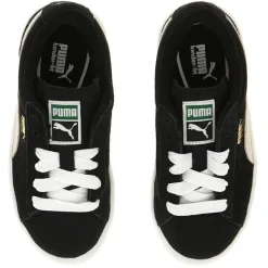 Baskets en Velours de Cuir à lacets noires