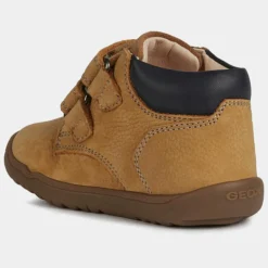 Baskets en Velours de Cuir Macchia camel