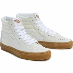 Baskets en Velours de Cuir & Velours côtelé SK8-Hi écrues