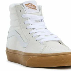 Baskets en Velours de Cuir & Velours côtelé SK8-Hi écrues
