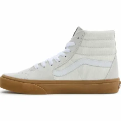 Baskets en Velours de Cuir & Velours côtelé SK8-Hi écrues