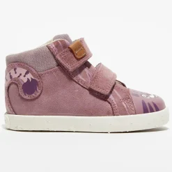 Baskets en Velours de Cuir Kilwi Geox x WWF rose foncé