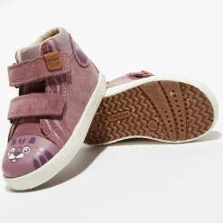 Baskets en Velours de Cuir Kilwi Geox x WWF rose foncé