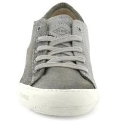 Baskets en Velours de Cuir irisé Game grises