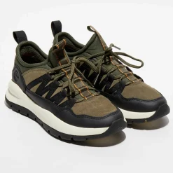 Baskets en Velours de Cuir Boroughs vertes