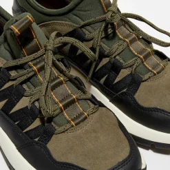 Baskets en Velours de Cuir Boroughs vertes