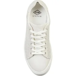 Baskets en Velours de Cuir ajourées Maliga Sud écrues