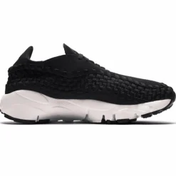Baskets en Velours de Cuir Wmn Footscape Woven noir/blanc