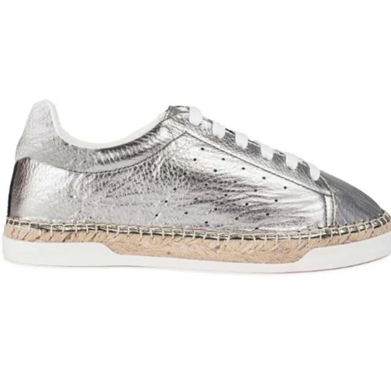 Baskets espadrilles en Cuir Lancry argentées