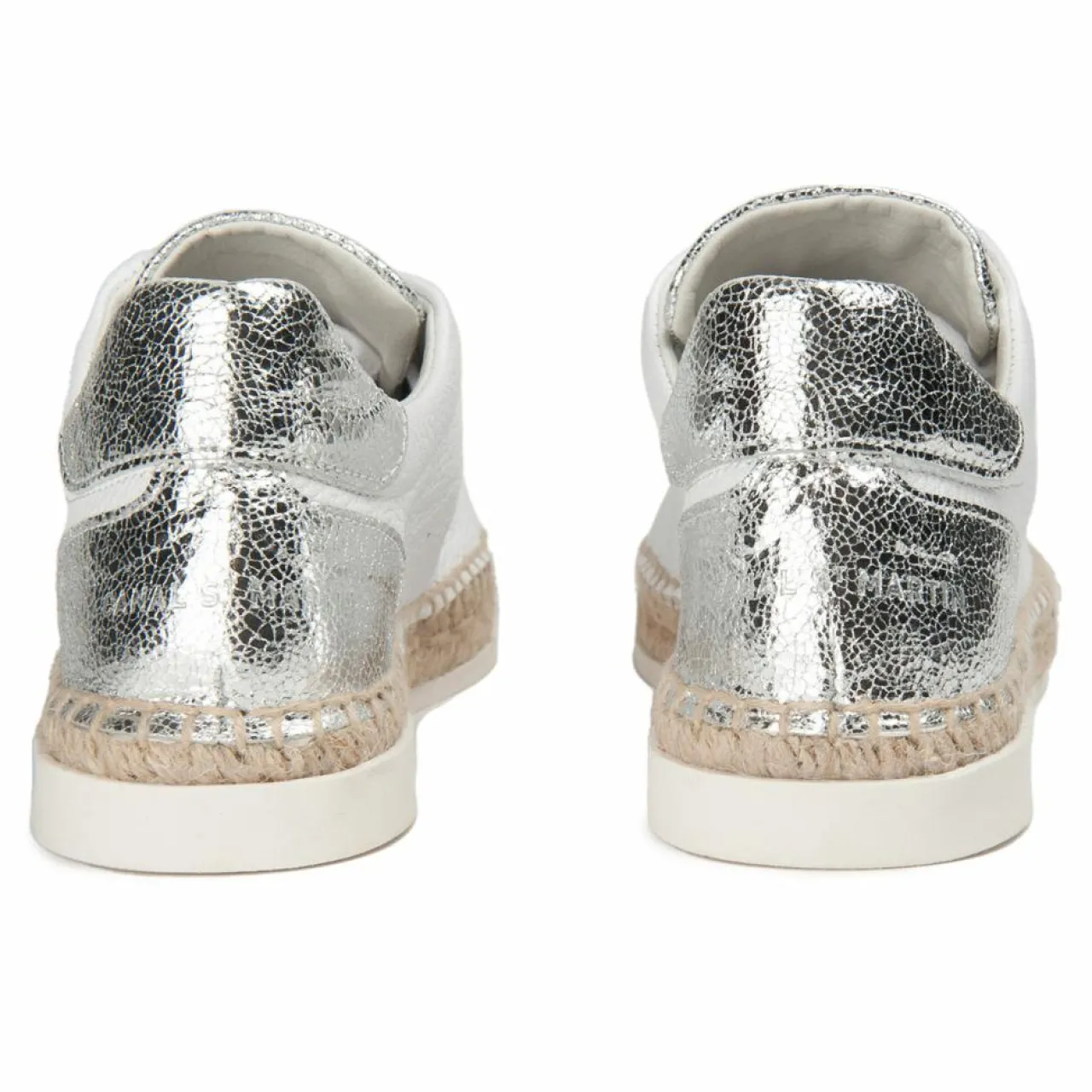 Baskets espadrilles en Cuir Lancry argentées