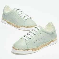 Baskets espadrilles en Cuir Lancry vertes