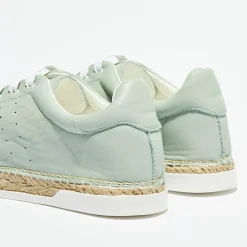 Baskets espadrilles en Cuir Lancry vertes