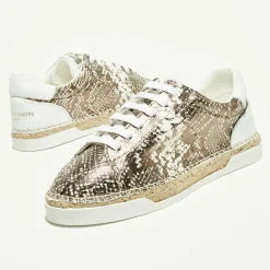Baskets espadrilles en Cuir Lancry python marron