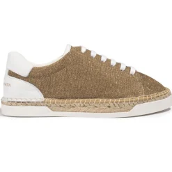 Baskets espadrilles en Cuir Lancry lurex dorées