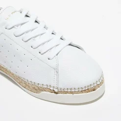 Baskets espadrilles en Cuir Lancry glitter blanc/vert