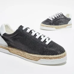 Baskets espadrilles en Lurex Lancry noires