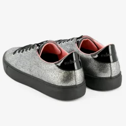 Baskets Evalie métallisées argentées