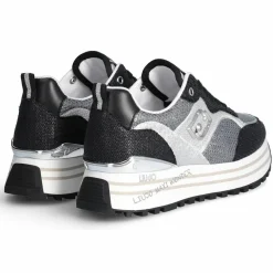 Baskets Maxi argenté/noir