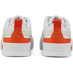 Baskets Mayze Lth blanc/orange