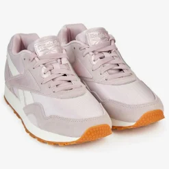 Baskets Velours de Cuir et Mesh Rapide parme