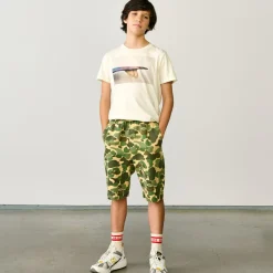 Bermuda en Coton & Lin Stan camouflage kaki
