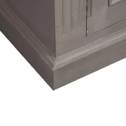 Bibliothèque 2 portes en acacia massif et plaquage marron - 130x55x220 cm