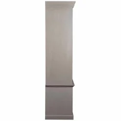 Bibliothèque 2 portes en acacia massif et plaquage marron - 130x55x220 cm