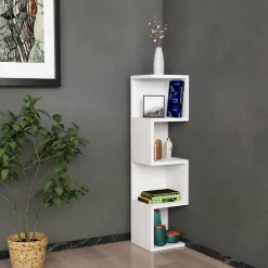 Bibliothèque Alin blanche - 25x95x27 cm