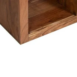 Bibliothèque asymétrique acacia greco miel - 75x30x185 cm