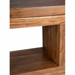 Bibliothèque asymétrique acacia greco miel - 75x30x185 cm