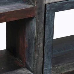 Bibliothèque asymétrique manguier pushkar multicolore - 75x30x185 cm