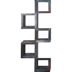 Bibliothèque asymétrique manguier pushkar multicolore - 75x30x185 cm