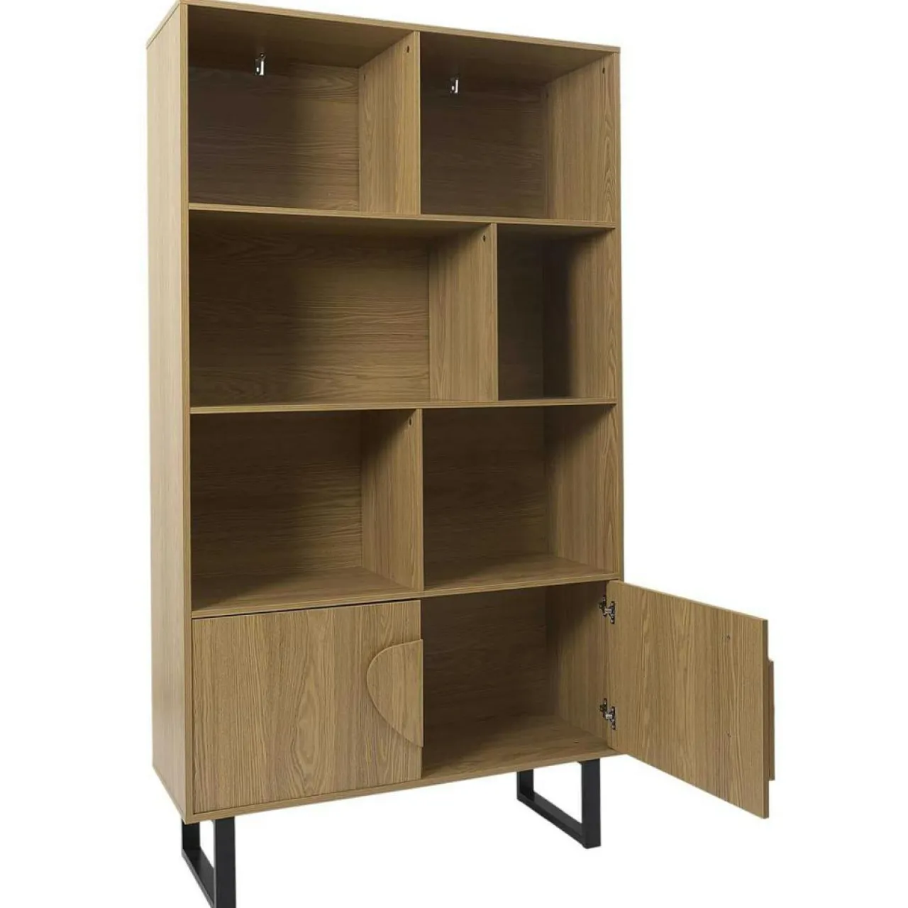 Bibliothèque Calypso marron/noir - 100x35x180 cm