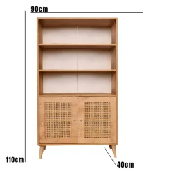 Bibliothèque Hazeran chêne - 40x90x110 cm