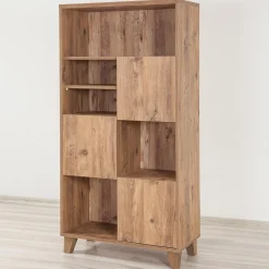 Bibliothèque Marina Flora marron - 80x155x36 cm