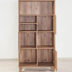 Bibliothèque Marina Flora marron - 80x155x36 cm