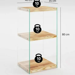 Bibliothèque Niagara chêne - 40x80x35 cm