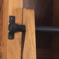 Bibliothèque ouverte échelle acacia emma marron - 100x35x240 cm