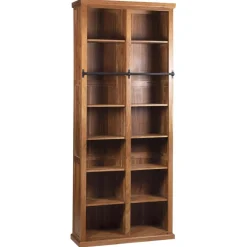 Bibliothèque ouverte échelle acacia emma marron - 100x35x240 cm