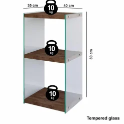Bibliothèque R300 noyer - 40x80x35 cm