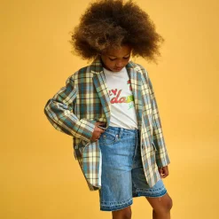 Blazer Chick à carreaux multicolore