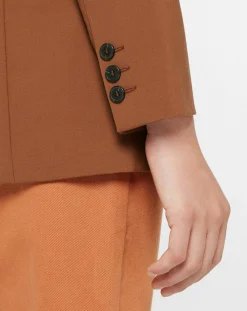 Blazer croisé en Laine mélangée Celeste marron