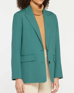 Blazer droit en Laine mélangée Cléo Oversize vert