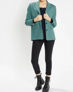 Blazer droit en Laine mélangée Cléo Oversize vert